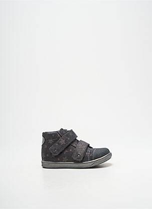 Baskets fermeture scratch bout rond gris LITTLE MARY fille