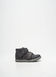 Baskets fermeture scratch bout rond gris LITTLE MARY fille