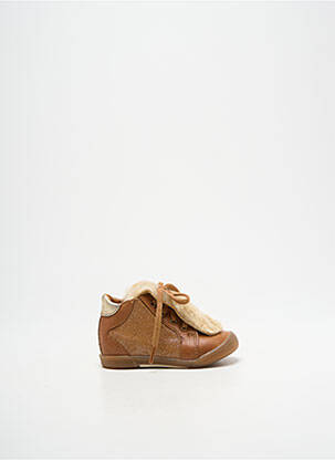 Bottillons tissage tissage pailleté bout rond marron BABYBOTTE fille