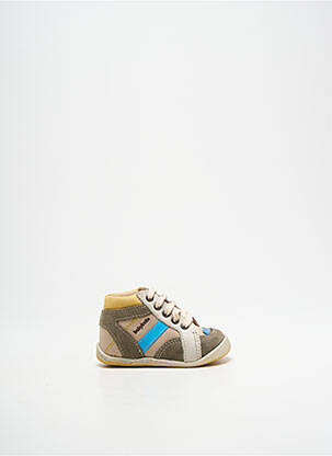 Bottillons nubuck bout rond beige BABYBOTTE garçon
