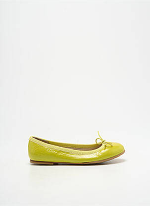 Ballerines tissage vernis chiquet vert BLOCH fille