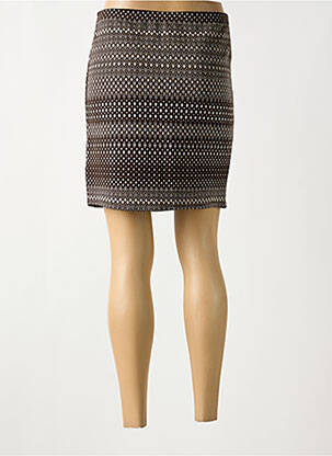Jupe courte coupe droite marron LE SINGE DE JULIE femme