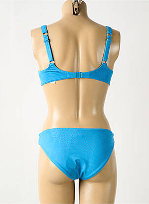 Maillot de bain 2 pièces stretch haut soutien-gorge balconnet bleu TRIUMPH femme