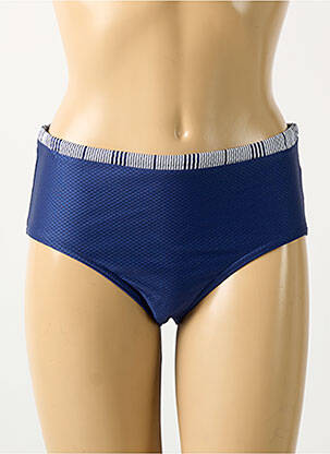 Bas de maillot de bain effet matière satinée culotte bleu TRIUMPH femme