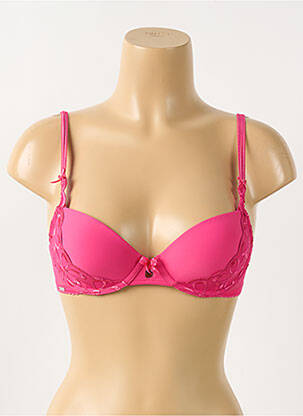 Soutien-gorge broderie haut soutien-gorge moulé rose VARIANCE femme