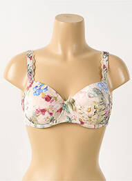 Soutien-gorge effet matière satinée haut soutien-gorge moulé beige ANTIGEL femme