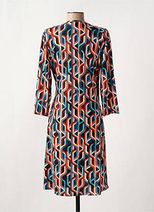 Robe courte manches 3/4 manches 3/4 orange LE SINGE DE JULIE femme