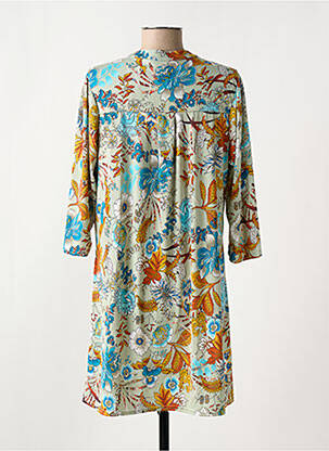 Robe courte manches 3/4 manches 3/4 vert LE SINGE DE JULIE femme