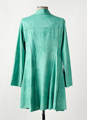 Veste casual tissage suedine vert LE SINGE DE JULIE femme