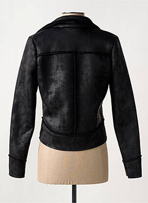 Veste casual tissage suedine noir LE SINGE DE JULIE femme