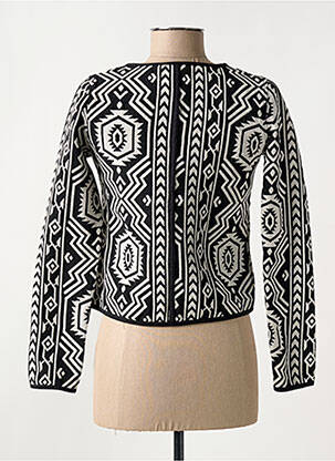 Veste casual col rond noir BAMBOO'S femme
