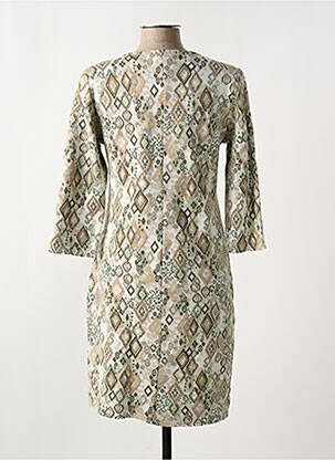 Robe mi-longue manches 3/4 manches 3/4 vert LE SINGE DE JULIE femme