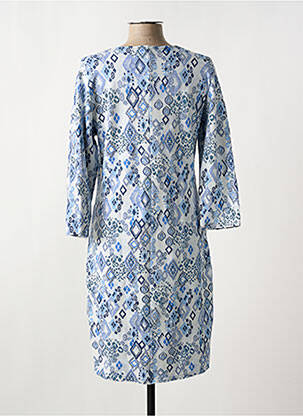 Robe mi-longue manches 3/4 manches 3/4 bleu LE SINGE DE JULIE femme