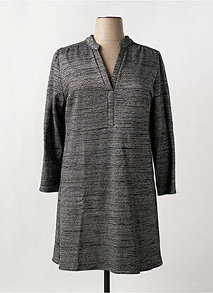 Robe mi-longue manches longues manches longues argent LE SINGE DE JULIE femme