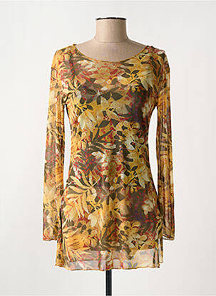 Tunique manches longues jaune LE SINGE DE JULIE pour femme