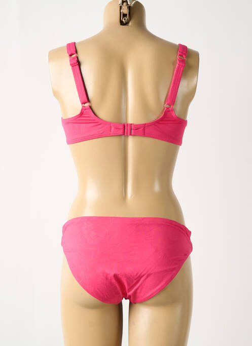 Maillot de bain 2 pièces stretch haut soutien-gorge balconnet rose TRIUMPH femme