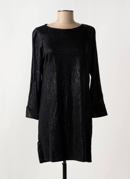 Robe courte manches longues manches longues noir LE SINGE DE JULIE femme