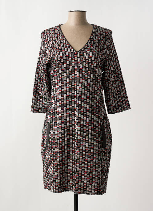 Robe mi-longue manches 3/4 manches 3/4 noir LE SINGE DE JULIE femme