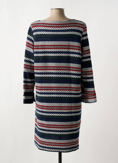 Robe mi-longue manches longues manches longues bleu LE SINGE DE JULIE femme