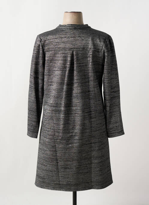 Robe mi-longue manches longues manches longues argent LE SINGE DE JULIE femme