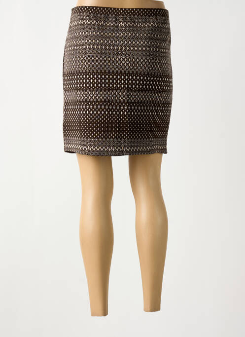 Jupe courte marron LE SINGE DE JULIE pour femme