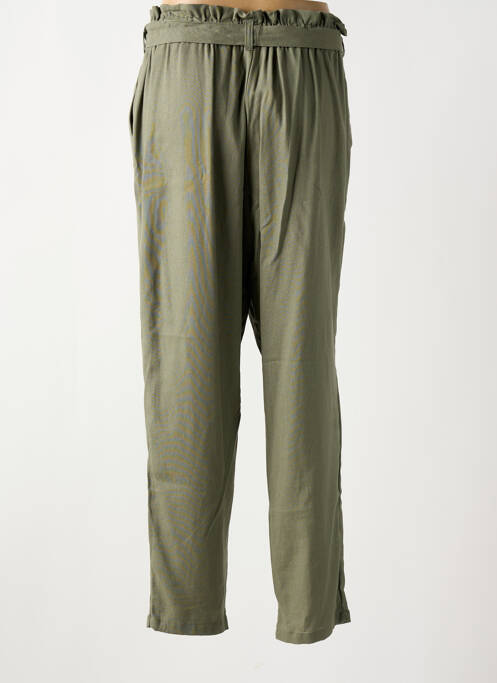 Pantalon droit vert COLINE pour femme