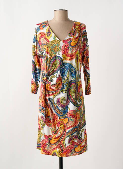 Robe mi-longue orange LE SINGE DE JULIE pour femme