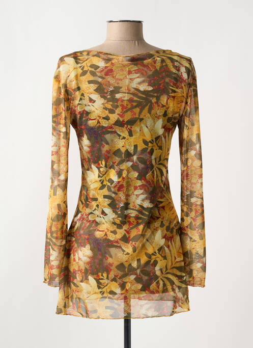 Tunique manches longues jaune LE SINGE DE JULIE femme