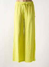 Pantalon droit taille élastique jaune PLEASE femme