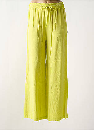 Pantalon droit taille élastique jaune PLEASE femme