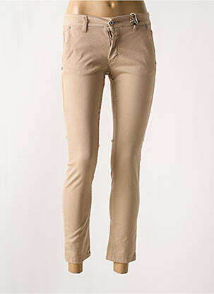 Pantalon slim poches beige PLEASE femme