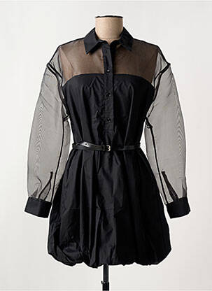 Robe mi-longue manches longues manches longues noir IMPERIAL femme