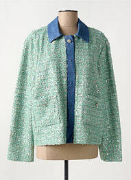 Veste chic fermeture boutonnée sur le devant vert DIXIE femme