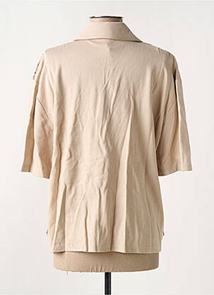 Polo coupe droite manches courtes beige IMPERIAL femme