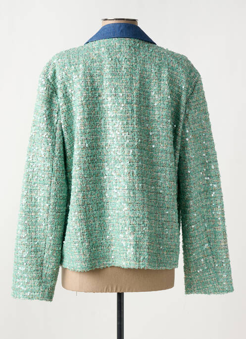 Veste chic fermeture boutonnée sur le devant vert DIXIE femme
