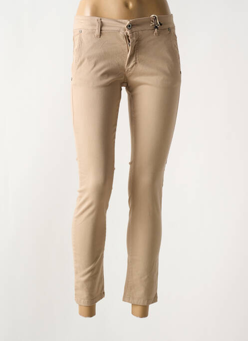 Pantalon slim beige PLEASE pour femme