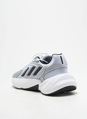 Baskets tissage satiné talon de 4 à 6cm argent ADIDAS femme