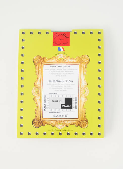 Collants gris BERTHE AUX GRANDS PIEDS pour femme