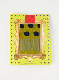 Collants imprimé pois jaune BERTHE AUX GRANDS PIEDS femme