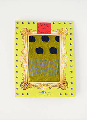 Collants imprimé pois jaune BERTHE AUX GRANDS PIEDS femme