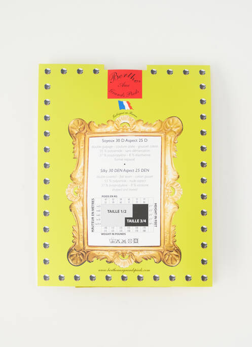 Collants jaune BERTHE AUX GRANDS PIEDS pour femme