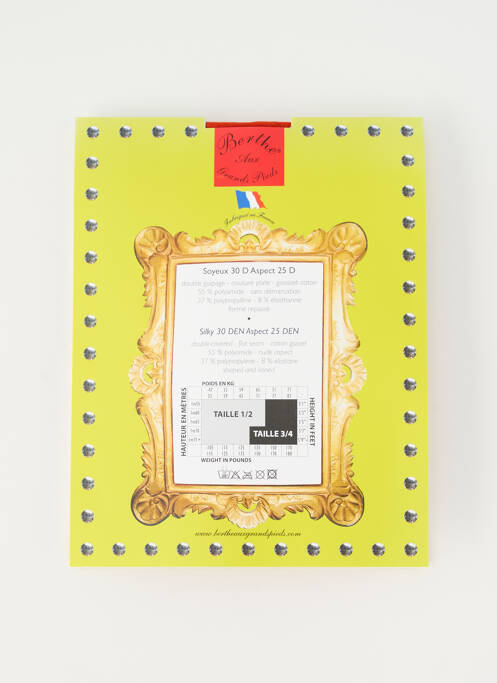 Collants orange BERTHE AUX GRANDS PIEDS pour femme