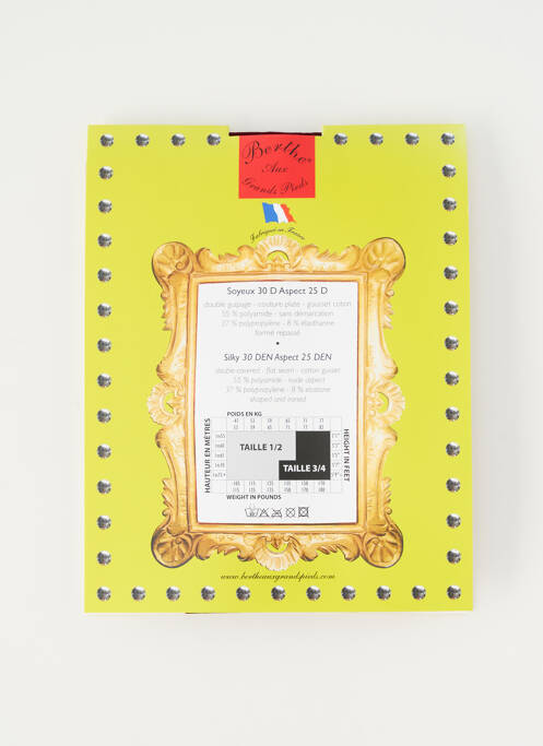 Collants rouge BERTHE AUX GRANDS PIEDS pour femme