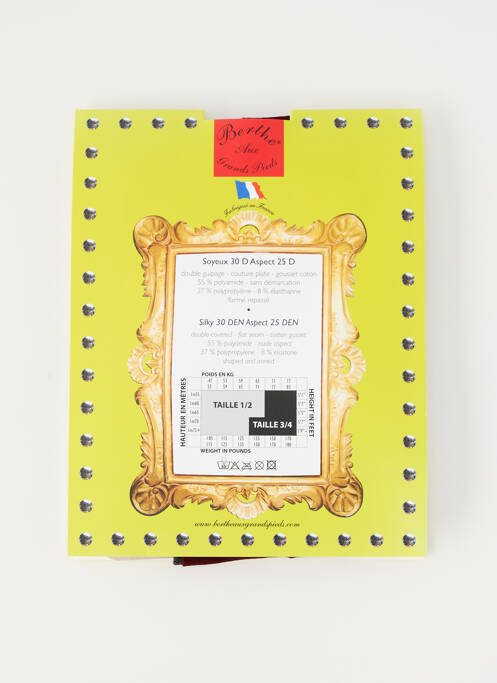 Collants rouge BERTHE AUX GRANDS PIEDS pour femme