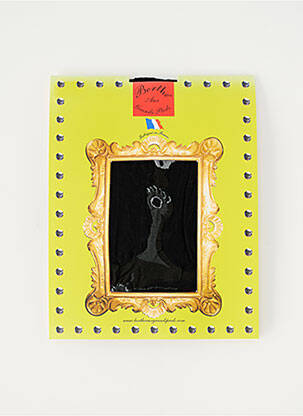 Collants imprimé fantaisie noir BERTHE AUX GRANDS PIEDS femme
