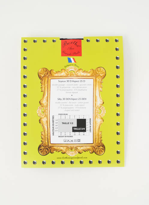 Collants gris BERTHE AUX GRANDS PIEDS pour femme