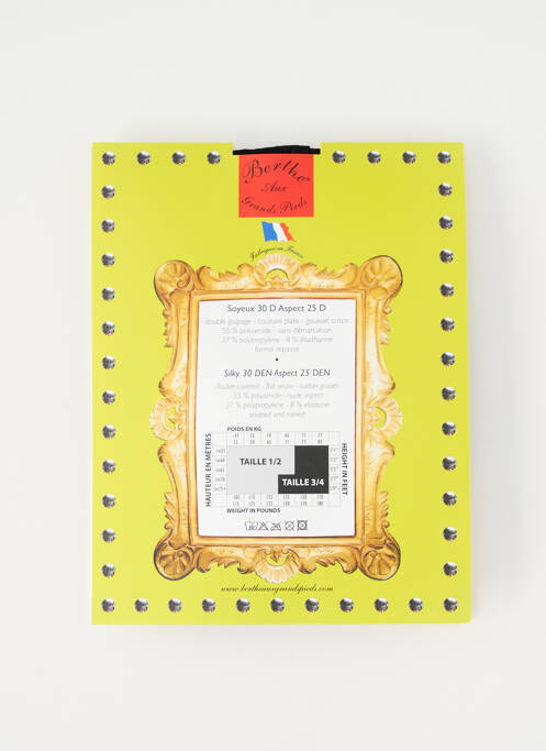 Collants noir BERTHE AUX GRANDS PIEDS pour femme