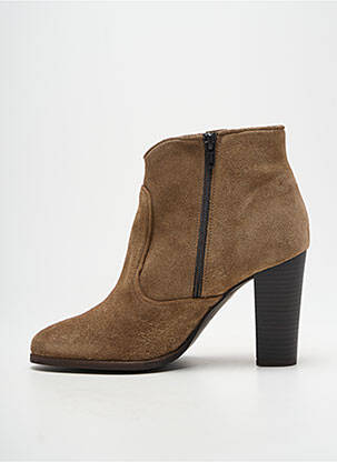 Bottines/boots nubuck talon de 7 à 9cm beige ALIWELL femme