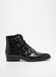 Bottines/boots tissage satiné talon plat jusqu'à 3cm noir MURATTI femme