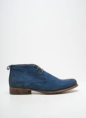 Bottines/boots semelle extérieure cuir talon bas bleu BUNKER homme